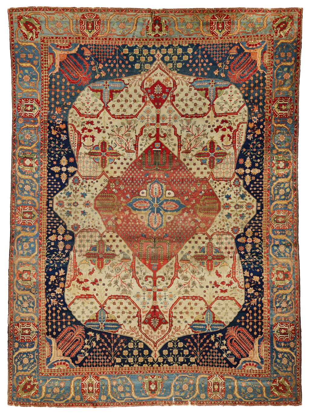 View full screen - View 1 of Lot 84. A Kashan 'Mohtasham' carpet, central Persia, second half 19th century.