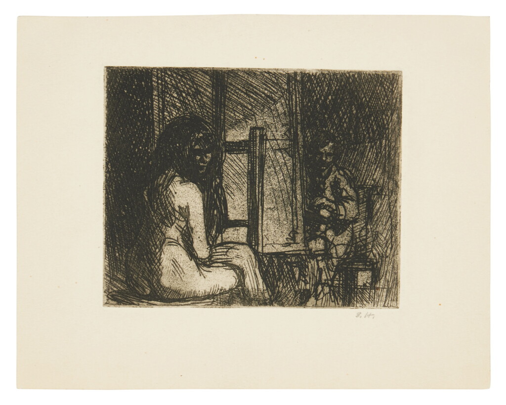 View full screen - View 1 of Lot 8. The Painter (Levin 27; Zigrosser 45).