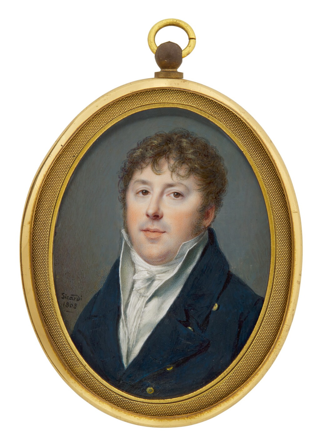 View full screen - View 1 of Lot 185. LOUIS MARIE SICARDI | Portrait of a gentleman.
