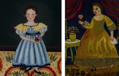 View full screen - View 1 of Lot 1476. JANA VINOPAL | YOUNG AMERICAN GIRL HOLDING FRUIT WITH A CAT.