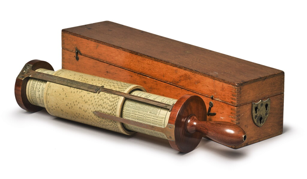 View full screen - View 1 of Lot 36. A FULLER'S SPIRAL CYLINDRICAL SLIDE RULE CALCULATOR.