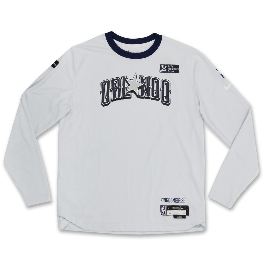View full screen - View 1 of Lot 188. Caleb Houstan Orlando Magic 2024-2025 Game Worn City Edition Warmup Top .
