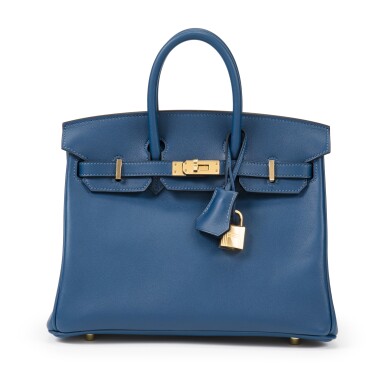 View full screen - View 1 of Lot 2041. Deep Blue Swift Birkin 25 Gold Hardware, 2020.
