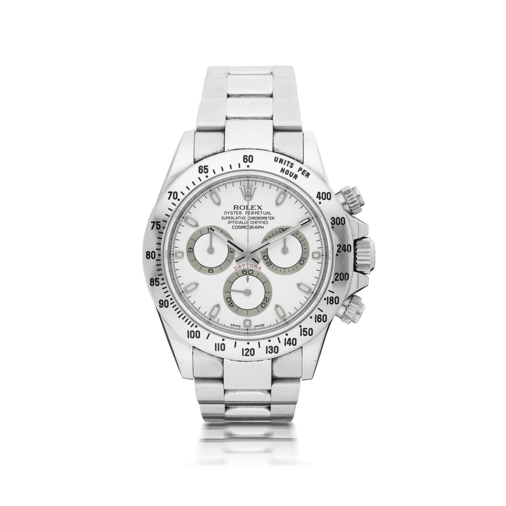 View full screen - View 1 of Lot 84. ROLEX | REFERENCE 116520 DAYTONA A STAINLESS STEEL AUTOMATIC CHRONOGRAPH WRISTWATCH WITH BRACELET, CIRCA 2011.