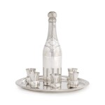'Champagne Cocktails': a French novelty electroplate cocktail set, Dupouy Frères, circa 1930