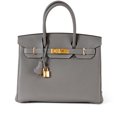 View full screen - View 1 of Lot 417. Gris Meyer Togo Birkin 30 Gold Hardware, 2022.
