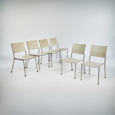 View full screen - View 1 of Lot 97. A Set of Six Unique "Elliptoeder" Chairs.