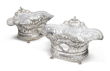 View full screen - View 1 of Lot 430. A Pair of American Silver Fruit Baskets, Gorham Manufacturing Co., Providence, RI, Early 20th Century.