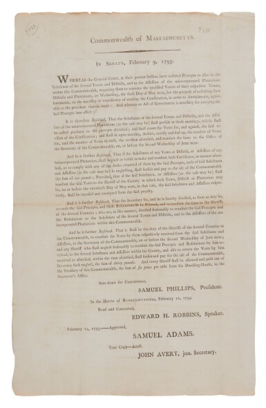 View full screen - View 1 of Lot 139. Massachusetts | How to trigger a constitutional convention .