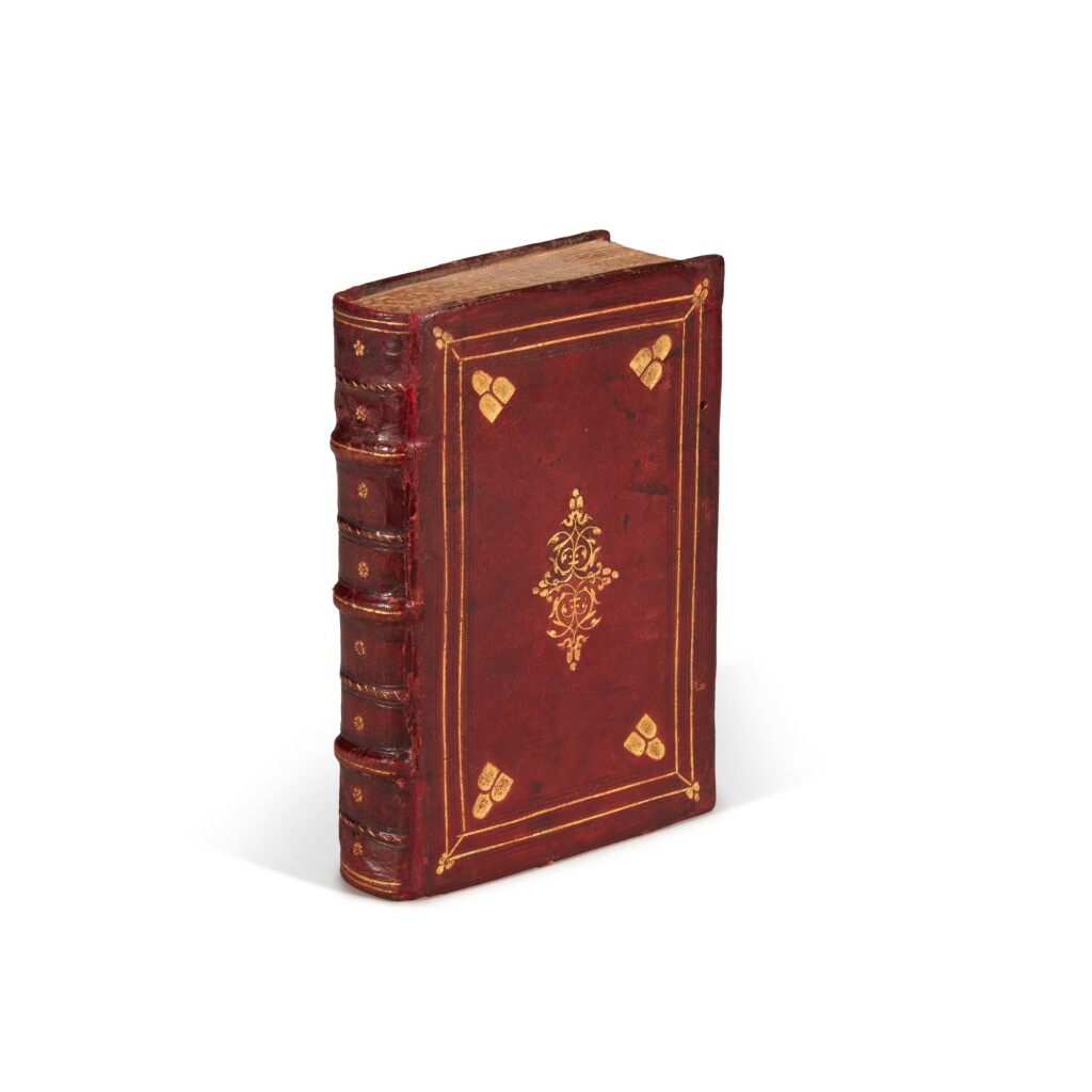 View full screen - View 1 of Lot 1750. Lippomano, Espositioni sopra il simbolo apostolico, Venice, 1545, red morocco by Maestro Luigi for a member of the Ciocchi del Monte family.