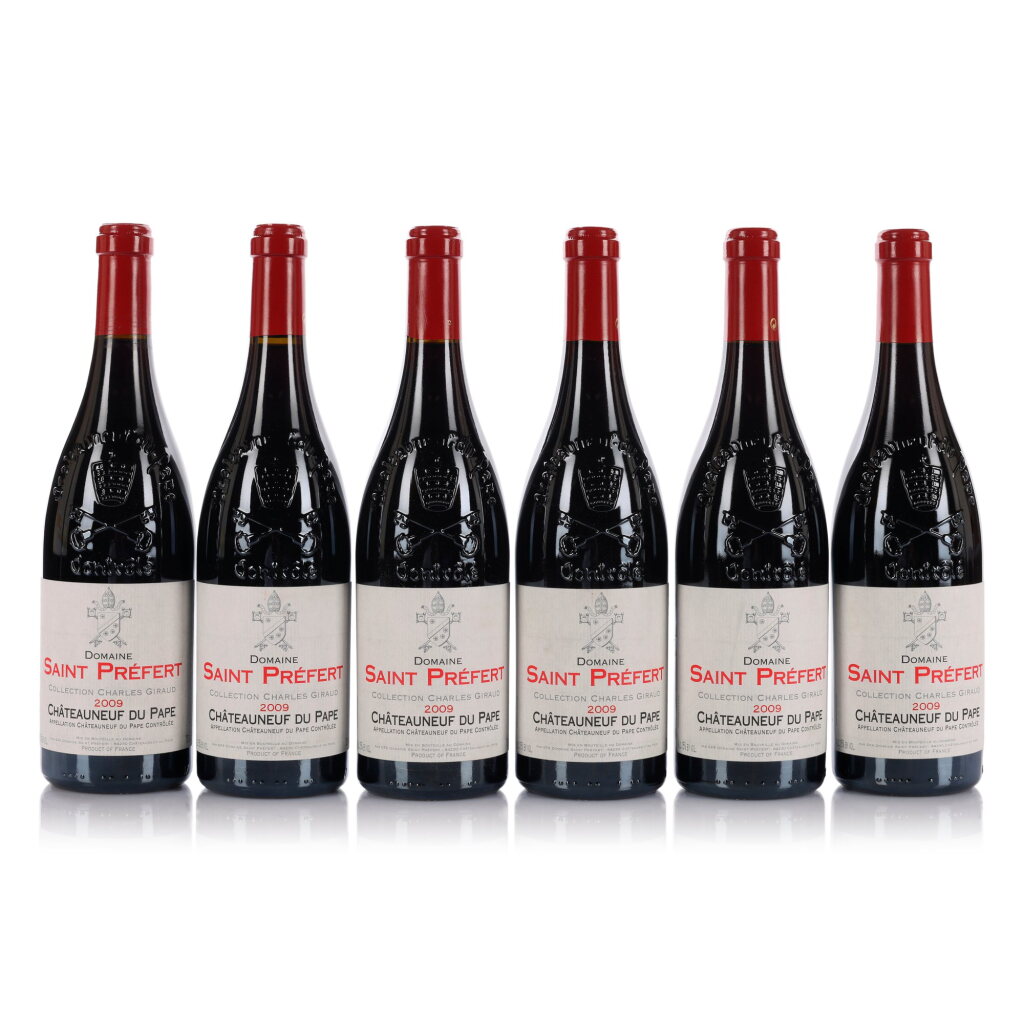 View full screen - View 1 of Lot 1544. Châteauneuf du Pape, Collection Charles Giraud 2009 Saint Préfert (12 BT).