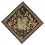The Mason Family Embroidered Silk Coat of Arms, Boston, Massachusetts, circa 1760-75