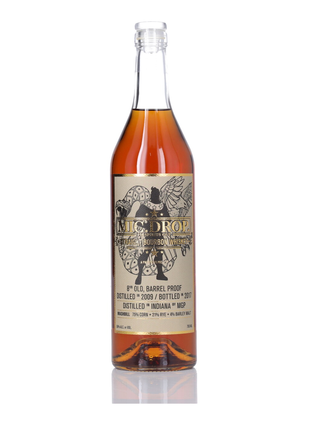 View full screen - View 1 of Lot 323. Mic Drop Barrel Proof Bourbon 8 Year Old 56.0 abv 2009 (1 BT 75cl).