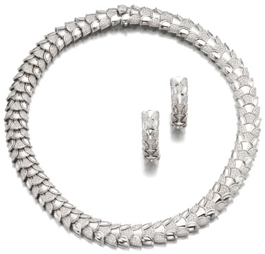 View full screen - View 1 of Lot 84. ASPREY | DIAMOND DEMI-PARURE.