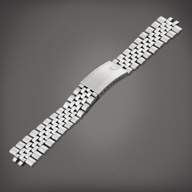 View full screen - View 1 of Lot 502. Jubilee 'Hecho en Mexico' Bracelet en acier avec boucle déployante | Stainless steel bracelet with folding clasp.