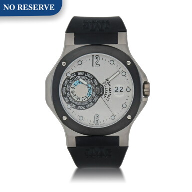 View full screen - View 1 of Lot 483. SPORT GMT LIMITED EDITION TITANIUM AND BLACK PVD-COATED STAINLESS STEEL WORLD TIME WRISTWATCH WITH DATE CIRCA 2010.