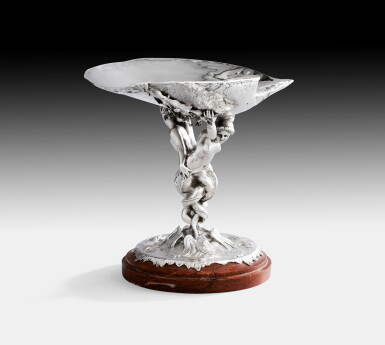 View full screen - View 1 of Lot 267. A silver cup and marble by Emile Froment-Meurice, circa 1880 | Coupe en argent et marbre, par Emile Froment-Meurice, vers 1880.