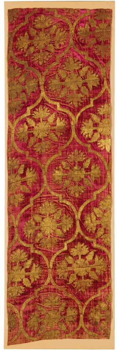 View full screen - View 1 of Lot 161. A MUGHAL TENT (QANAT) HANGING SECTION, INDIA, RAJASTHAN, POSSIBLY JAIPUR, CIRCA 17TH/18TH CENTURY.