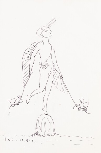 View full screen - View 1 of Lot 42. L'oiseleur.