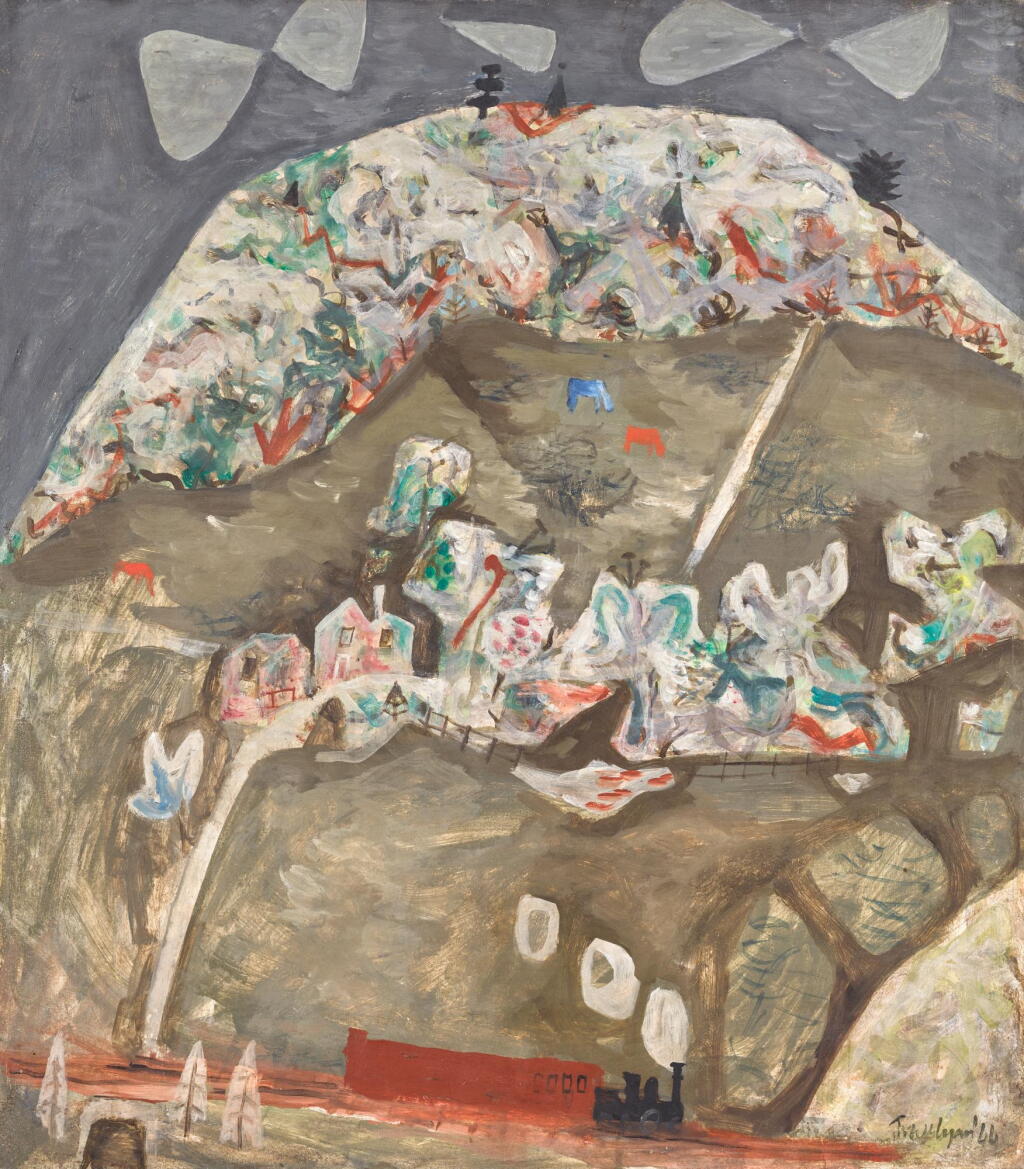 View full screen - View 1 of Lot 135. JULIAN TREVELYAN, R.A. | HILL FARM.
