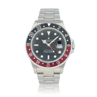 View full screen - View 1 of Lot 438. 'Coke' GMT Master II, Ref. 16710 Stainless steel dual time zone wristwatch with date and bracelet Circa 2001.