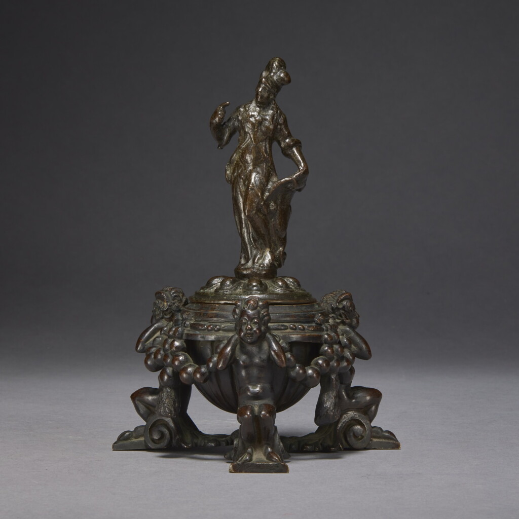 View full screen - View 1 of Lot 530. Covered Inkwell.