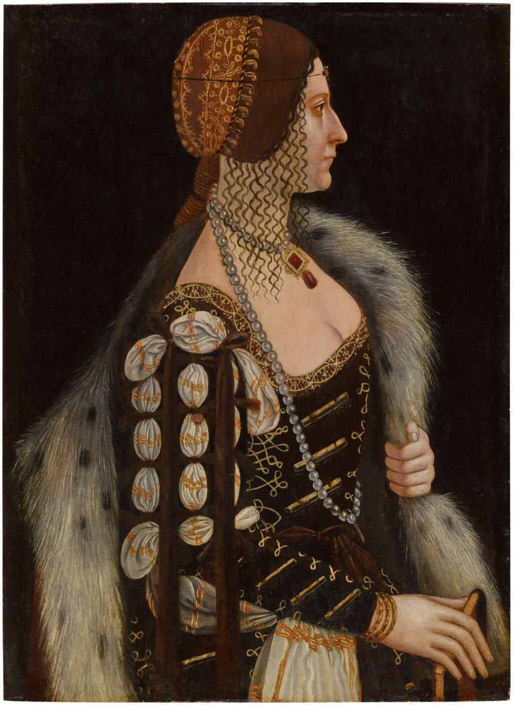 View full screen - View 1 of Lot 8. Portrait of a lady in profile .
