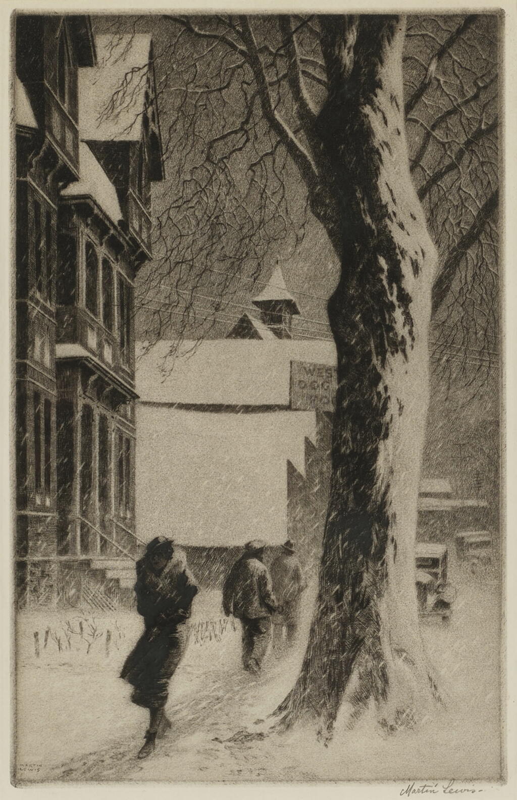 View full screen - View 1 of Lot 803. Winter on White Street (McCarron 110).