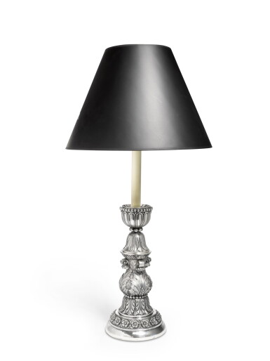 View full screen - View 1 of Lot 121. An Italian Silver Table Lamp, Buccellati, 20th Century.