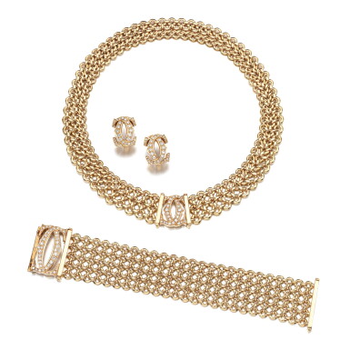 View full screen - View 1 of Lot 72. DIAMOND PARURE, 'C DE CARTIER', CARTIER, 1980S.