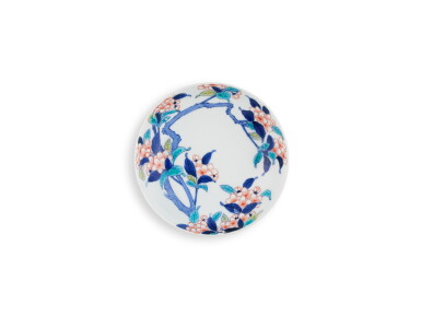 View full screen - View 1 of Lot 2103. A porcelain dish, Nabeshima ware, Hizen, Edo period, late 17th – early 18th century | 色絵桜文皿 肥前 鍋島藩窯 江戸時代中期 17世紀後半~18世紀前半.