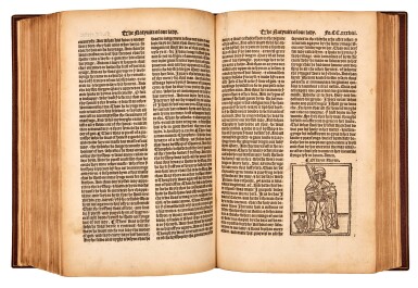 View full screen - View 1 of Lot 63. Jacobus de Voragine | The Legend Named in Latyn Legenda Aurea... translated by William Caxton, 1527.