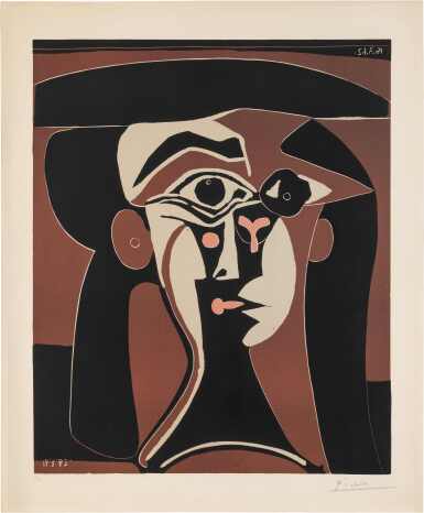 View full screen - View 1 of Lot 19. Jaqueline au chapeau noir (Bloch 1028; Baer 1311) .