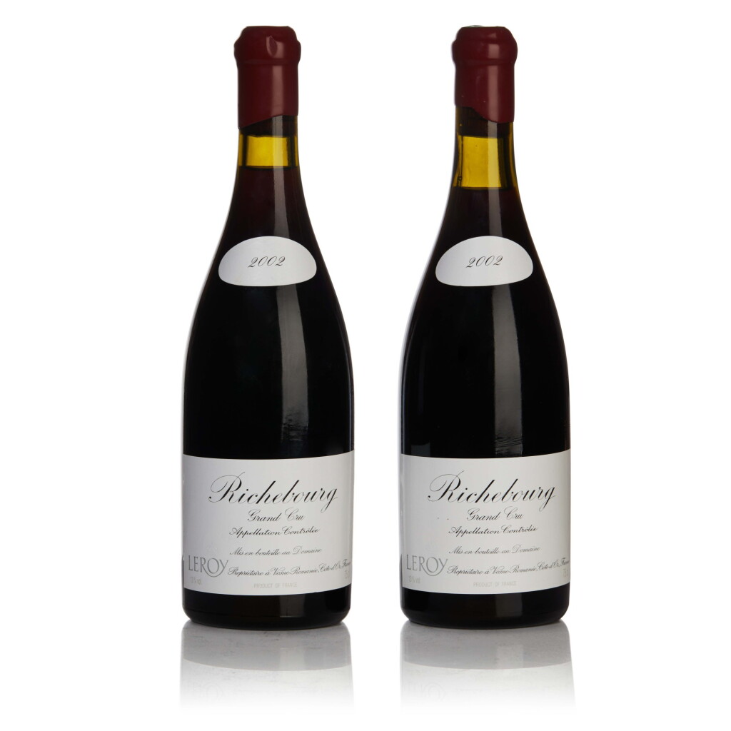 View full screen - View 1 of Lot 343. Richebourg 2002 Domaine Leroy (2 BT).