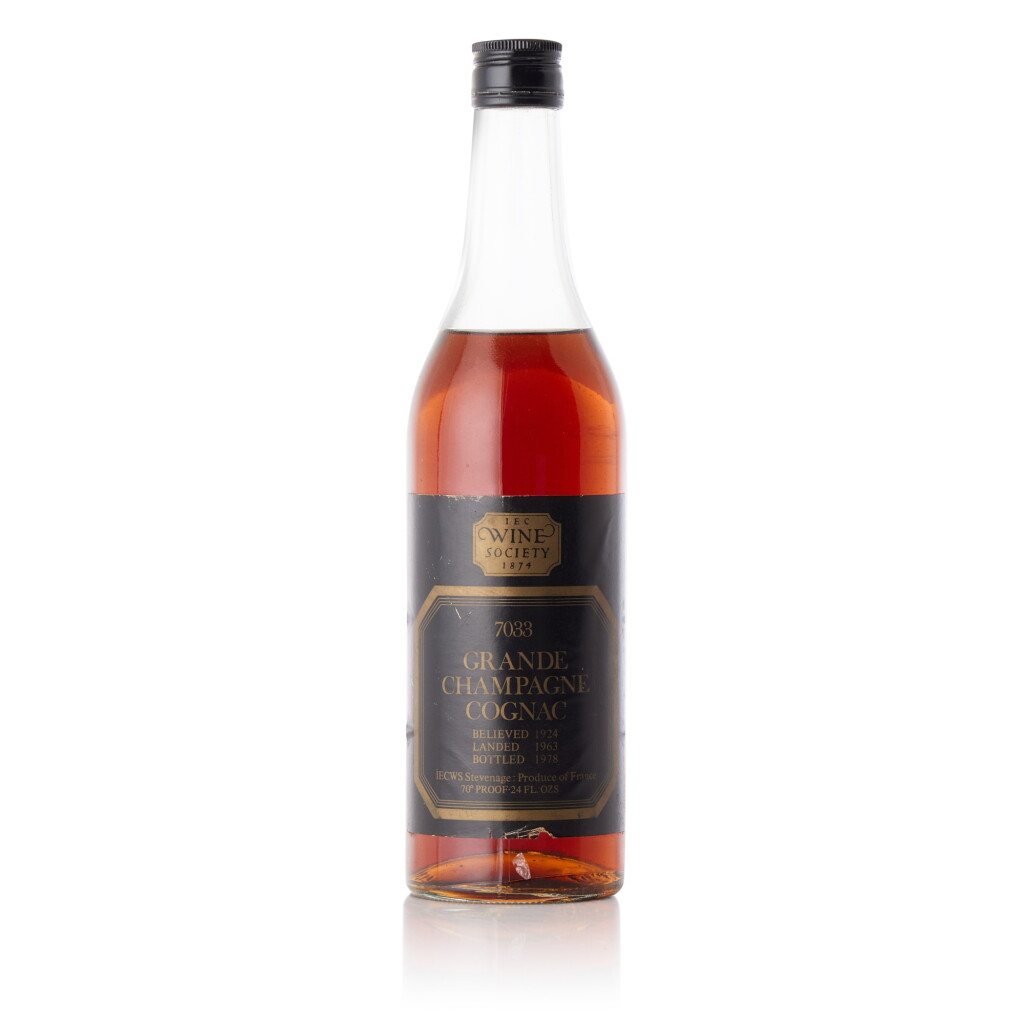 View full screen - View 1 of Lot 6770. IEC Wine Society Vintage Cognac 70 proof 1924 (1 BT70).