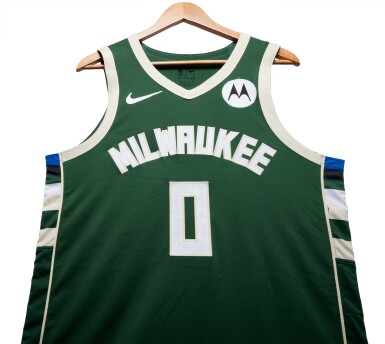 View full screen - View 1 of Lot 138. Damian Lillard Milwaukee Bucks 2024 NBA Playoffs Eastern Conference Round 1 Game Worn Icon Edition Jersey | Game 1 | 35 Points .