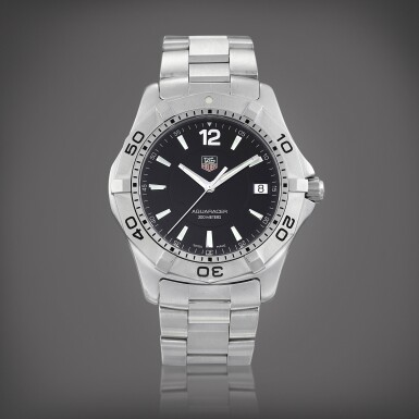 View full screen - View 1 of Lot 951. Aquaracer, Reference WAF1110 | A stainless steel wristwatch with date and bracelet, Circa 2005 | 泰格豪雅 | 競潛系列 型號WAF1110 | 精鋼鏈帶腕錶,備日期顯示,約2005年製.