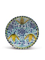 A London Delftware Polychrome Tulip Charger, Circa 1660