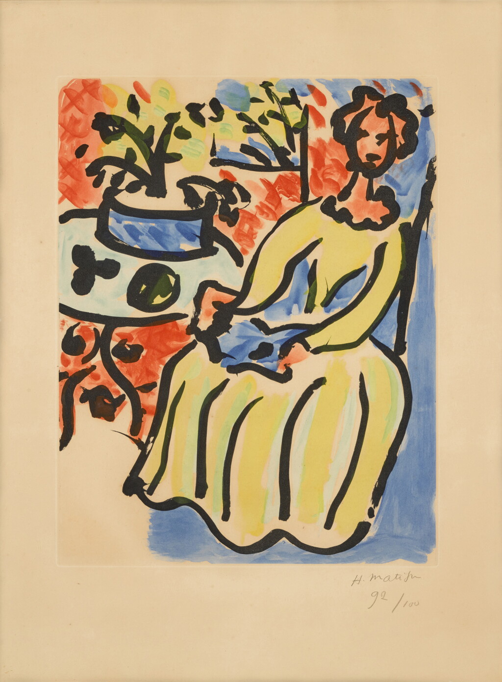 View full screen - View 1 of Lot 84. Marie-José en robe jaune.