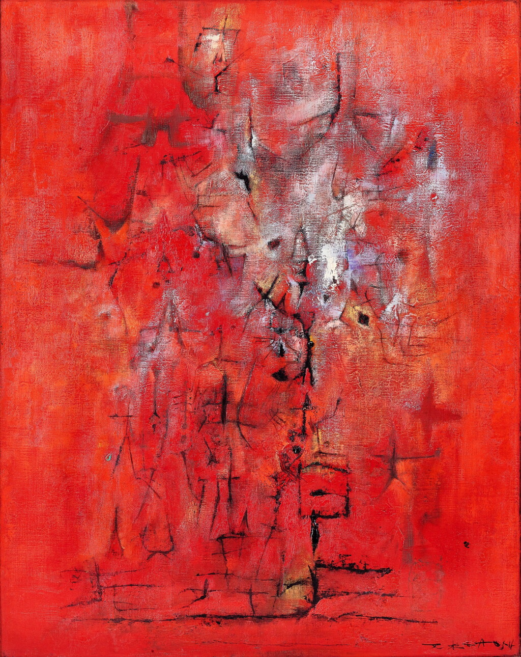 View full screen - View 1 of Lot 2814. Zao Wou-Ki 趙無極 | Sous un grand arbre d'été - 05.07.54 盛夏森林 - 05.07.54.