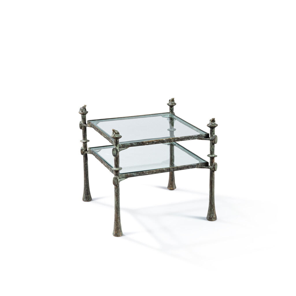 View full screen - View 1 of Lot 326. Grenouilles low table with two tops.