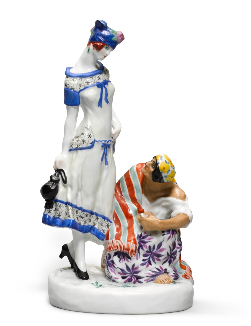 View full screen - View 1 of Lot 168. The fortune teller: a soviet porcelain figure, State Porcelain Factory, Petrograd, circa 1920s.