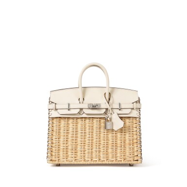 View full screen - View 1 of Lot 1005. Nata Swift and Osier Wicker Picnic Birkin 25 Palladium Hardware, 2022.