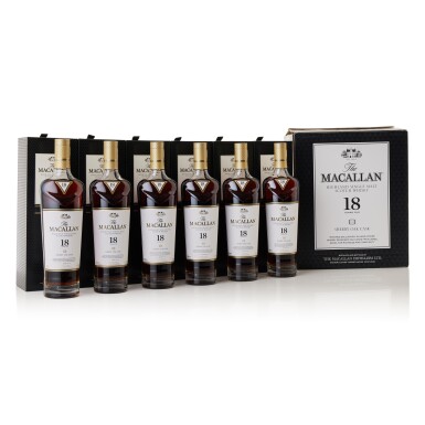 View full screen - View 1 of Lot 316. The Macallan 18 Year Old Sherry Oak 2018 Release 43.0 abv NV (6 BT70).