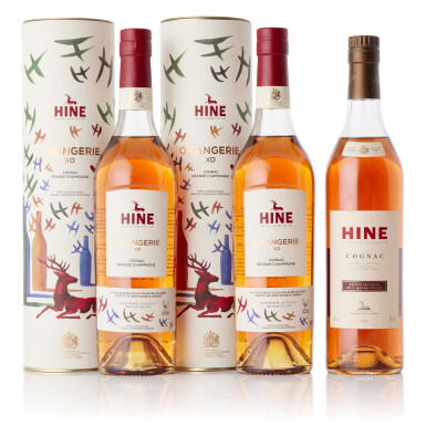 View full screen - View 1 of Lot 6643. Hine Orangerie XO & De La Maison Nicolas Mixed Lot 40.0 abv NV (3 BT70).