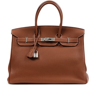 View full screen - View 1 of Lot 659. Gold Togo Birkin 35 Palladium Hardware, 2010.