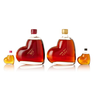 View full screen - View 1 of Lot 6313. Suntory Brandy VSOP Heart to Heart 40.0 abv NV (2 1000ML, 1 BT10, 1 BT5).