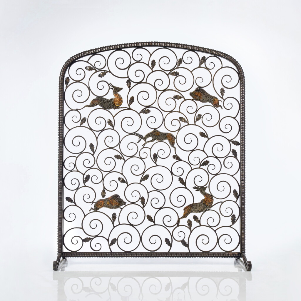 View full screen - View 1 of Lot 202. "La Fôret" Firescreen.