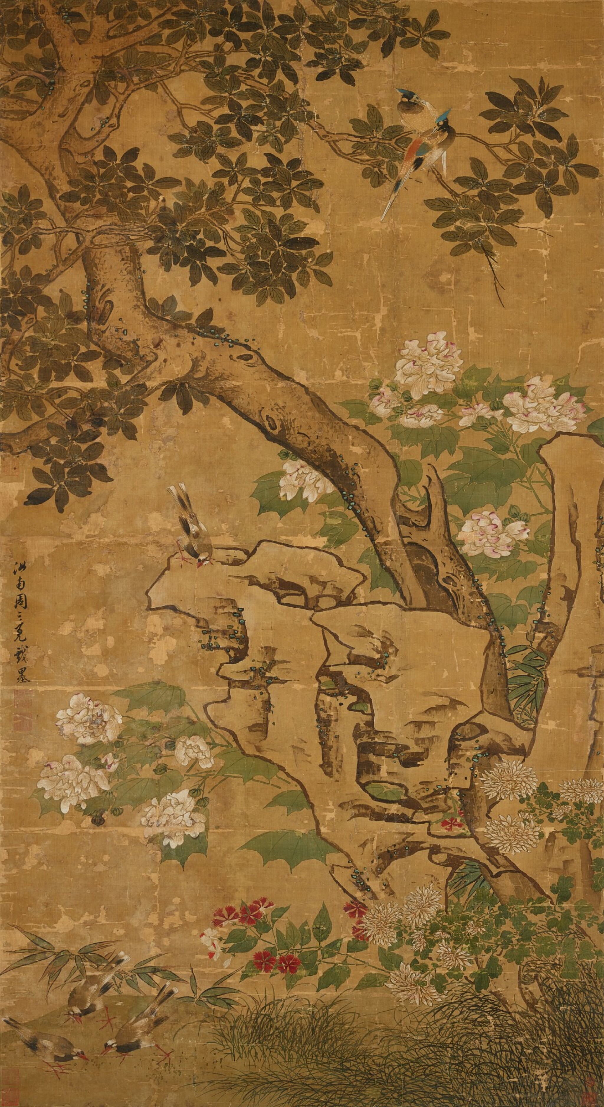 Zhou Zhimian 周之冕 Peony Pine And Rocks 秋花幽禽圖 Fine Classical Chinese Paintings Sotheby S Zhou Zhimian 周之冕 Peony Pine And Rocks 秋花幽禽圖 Fine Classical Chinese Paintings Sotheby S