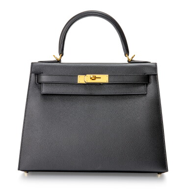 View full screen - View 1 of Lot 8571. Noir Sellier Kelly 28cm in Epsom Leather with Gold Hardware, 2018.